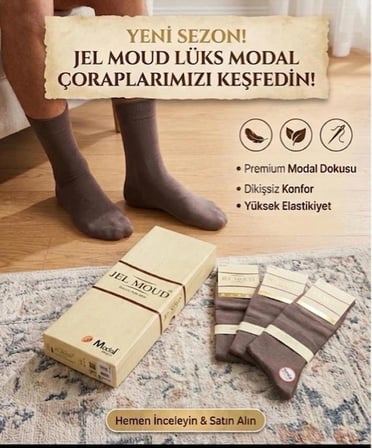 JEL MOOD BEK MODAL DİKİŞSİZ SOKET ÇORAP
