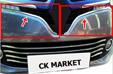 Renault Clio 4 Krom Ön Panjur Çıtası U Formlu 2012 - Üzeri