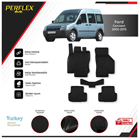 Ford Connect 2002-2015 3D Havuzlu Paspas