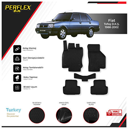 Fıat Tofaş D.K.Ş. 1978-2002 3D Havuzlu Paspas