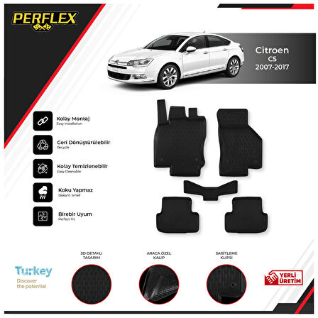 Cıtroen C5 2007-2017 3D Havuzlu Paspas