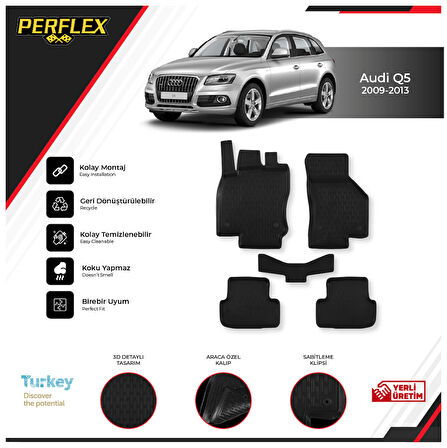 Audı Q5 2009-2013 3D Havuzlu Paspas