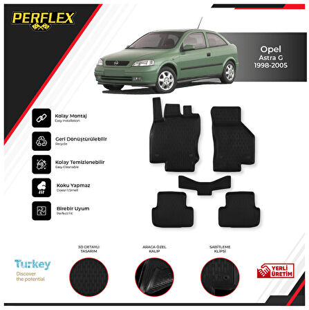 Opel Astra G 1998-2005 3D Havuzlu Paspas
