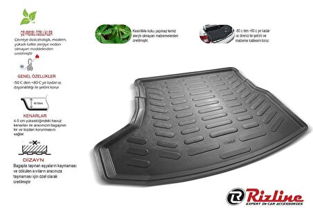Rizline Hyundai Kona 3D Bagaj Havuzu Çift Cepli