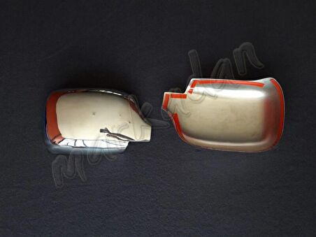 Markadan Renault Kangoo Krom Ayna Kapağı 2002-2007 2 Parça Paslanmaz Çelik