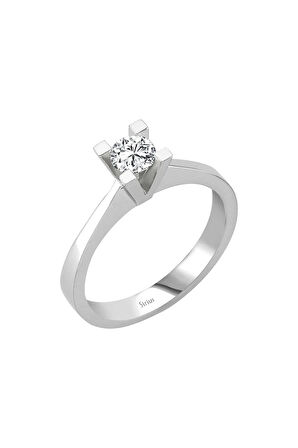 D Renk 0,36 Karat Pırlanta Tektaş Yüzük