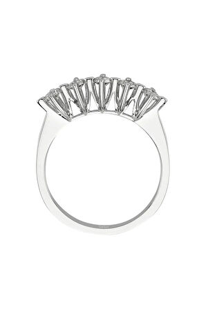 D Renk 0,40 Karat Pırlanta 5 Taş Yüzük