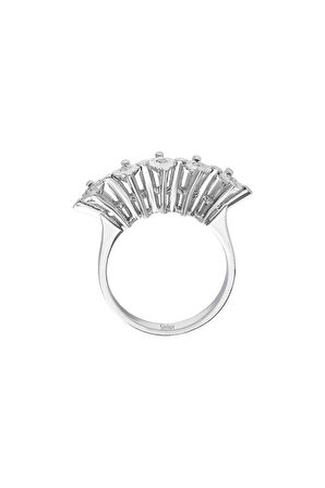 1,25 Karat Görünümlü Pırlanta Beştaş Yüzük