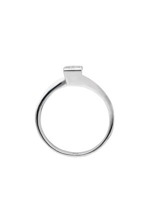 G Renk 0,25 Karat Prenses Kesim Pırlanta Tektaş Yüzük