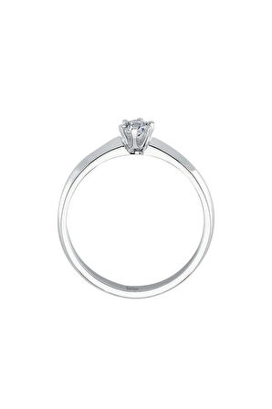 E Renk 0,12 Karat Pırlanta Tektaş Yüzük