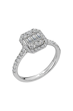 F Renk 0,70 Karat Baget Pırlanta Yüzük