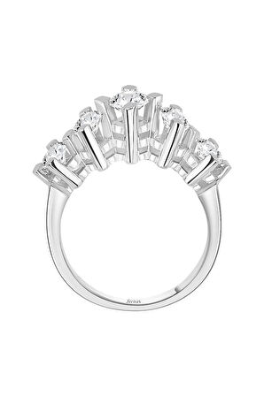 F Renk 1 Karat Pırlanta 5 Taş Yüzük