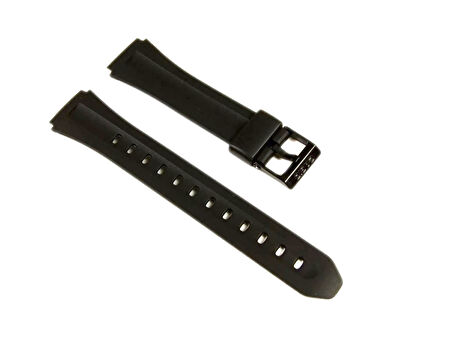 Fado  Casio F201 Uyumlu Siyah Silikon Kordon