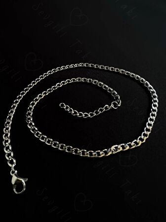 Düz Zincirli Choker Çelik Kolye | Choker Serisi