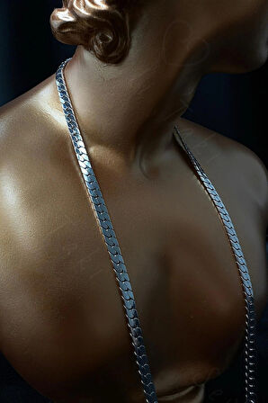 Snake Zincir Model Çelik Zincir Kolye Bileklik Seti | Vega Serisi