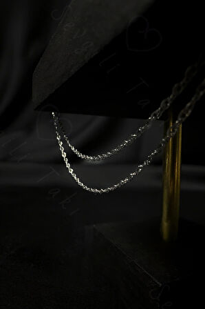 İki Zincirli Çelik Zincir Halhal | Vera Serisi