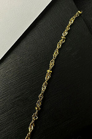 Toplu Burgu Zincir Silver Renk Çelik Şahmeran | Karma Serisi