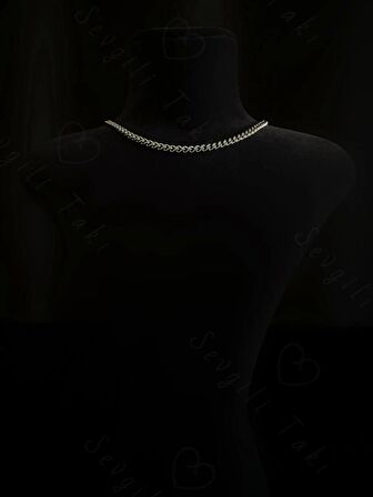 İnce Gurmet Model Choker Çelik Zincir Kolye-Choker Serisi