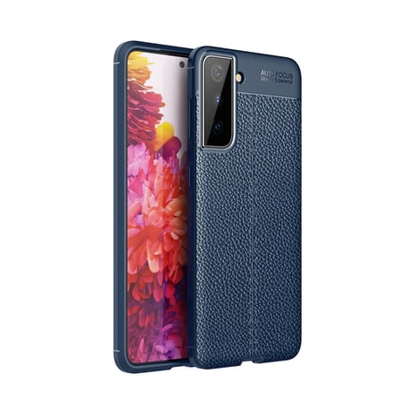 Gpack Samsung Galaxy S21 Plus 5G Kılıf Niss Deri Görünümlü SilikonFull Ekran