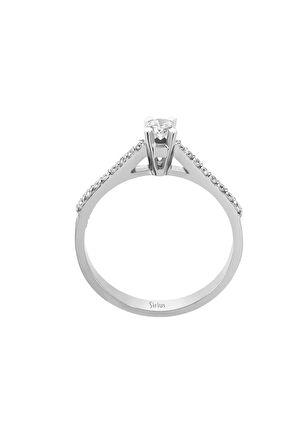 G Renk Toplam 0,32 Karat Pırlanta Tektaş Yüzük