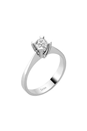 F Renk 0,36 Karat Pırlanta Tektaş Yüzük