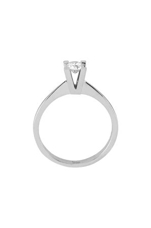 F Renk 0,26 Karat Pırlanta Tektaş Yüzük 0624R0161