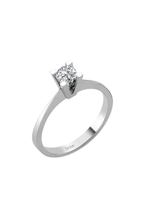 F Renk 0,26 Karat Pırlanta Tektaş Yüzük 0624R0161