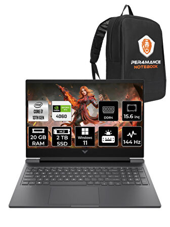 HP Victus 15 i7-13620H 20GB RAM 2TB SSD RTX4060/8GB 144Hz 15.6'' FHD W11P Gaming Laptop & PER4