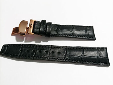 Fado &Hertür Saate &Uygun  Kelebek  Toka  24 MM  siyah kordon   (190 ) rose    toka