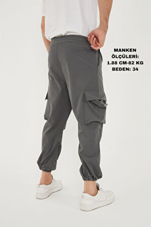 Camp550 Outdoor Tactical Kargo Cepli Ayarlanabilir Paçalı Oversize Erkek Jogger Yürüyüş Pantolonu