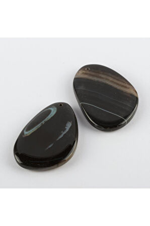 Özel Kesim Doğaltaş Plaka Akik Kolye Ucu