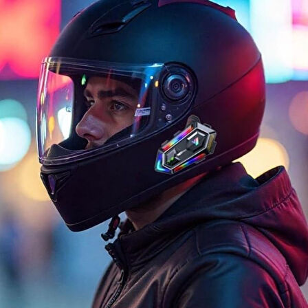 BUFFER® Y20 Motorsikletler İçin Kablosuz Bluetooth Kulaklıklı - Suya Dayanıklı, Uzun Ömürlü Batarya, Gürültü Engelleme Özellikli Kask Kulaklığı