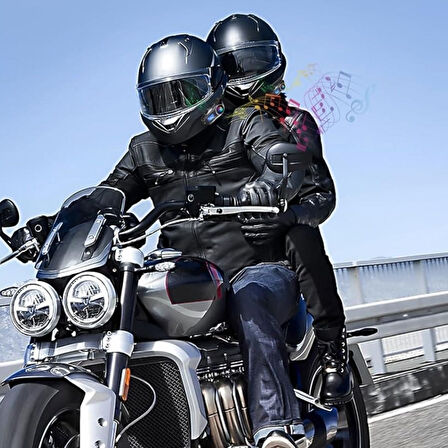 BUFFER® Y20 Motorsikletler İçin Kablosuz Bluetooth Kulaklıklı - Suya Dayanıklı, Uzun Ömürlü Batarya, Gürültü Engelleme Özellikli Kask Kulaklığı