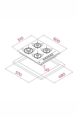 TEKA GBE 64002 KBC ST GRİ CAM OCAK