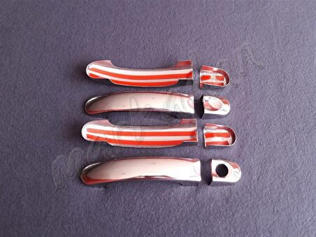 Markadan VW Caddy Krom Kapı Kolu 2004-2014 4 Kapı Paslanmaz Çelik