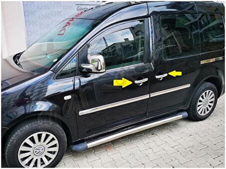 Markadan VW Caddy Krom Kapı Kolu 2004-2014 4 Kapı Paslanmaz Çelik