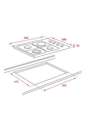 Teka HLX 60 4G AI Gazlı Ankastre Ocak