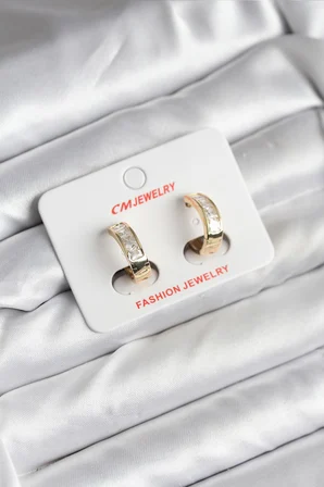 14K Gold Renk Kaplama CM Kadın Küpe