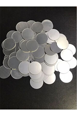 Dekor Süs Yuvarlak Ayna Gümüş 100x Adet Pleksi Dekoratif 3*3cm