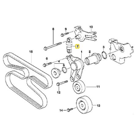 BMW M41 - M51 DİZEL MOTOR İNA KAYIŞ GERGİ PİSTONU 11282248168