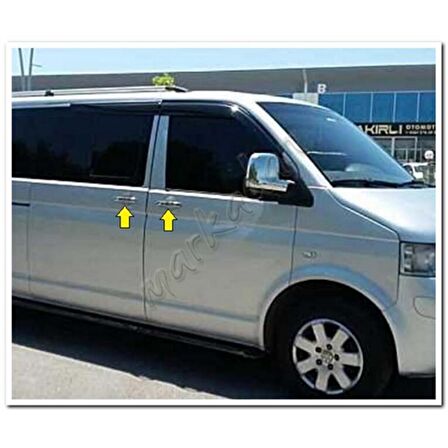 Markadan VW T5 Caravelle Krom Kapı Kolu 2003-2014 4 Kapı Paslanmaz Çelik