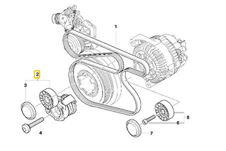 BMW E87 VE E90 M47N2 VE M57N2 MOTOR V KAYIŞ GERGİSİ 11287790447