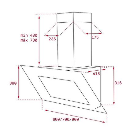 Teka DVT Pro 98660 TBS 112930043 Siyah Duvar Tipi Davlumbaz