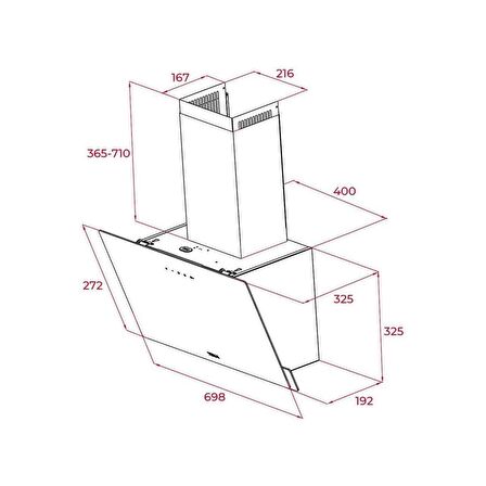 Teka DVN 74030 TTC Siyah Duvar Tipi Davlumbaz