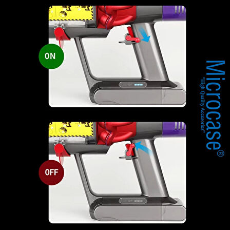 Microcase Dyson V15 V11 V10 V8 V7 V6 için  Tetik/ Güç  Düğmesi Kilidi - KIRMIZI AL4798