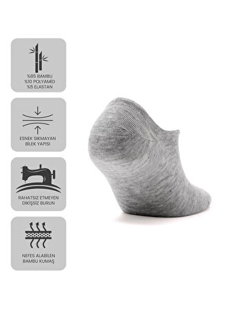 Just Inner Erkek Çorap 6'lı Sneaker (Bambu)