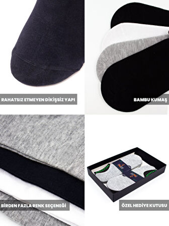 Just Inner Erkek Çorap 6'lı Sneaker (Bambu)