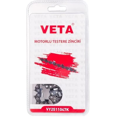 Veta 1/4"1.1Ayak 19 Diş Yuvarlak Akülü Budama Testere Zinciri