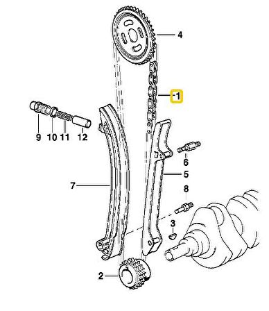 BMW M50 M52 M54 MOTOR IWIS ALT TRİGER ZİNCİRİ 11311432176