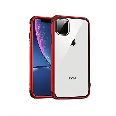 Smcase iPhone 11 Kılıf Mat Arkası Şeffaf Süper Silikon  Nano Ekran Koruyucu